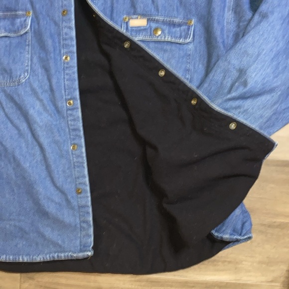 Carhartt Denim Fleece Lined Snap-Up Shirt - Picture 5 of 6